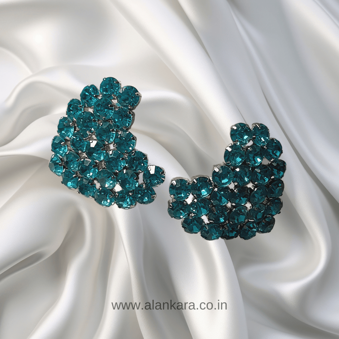 BLUE HEART STONE STUD