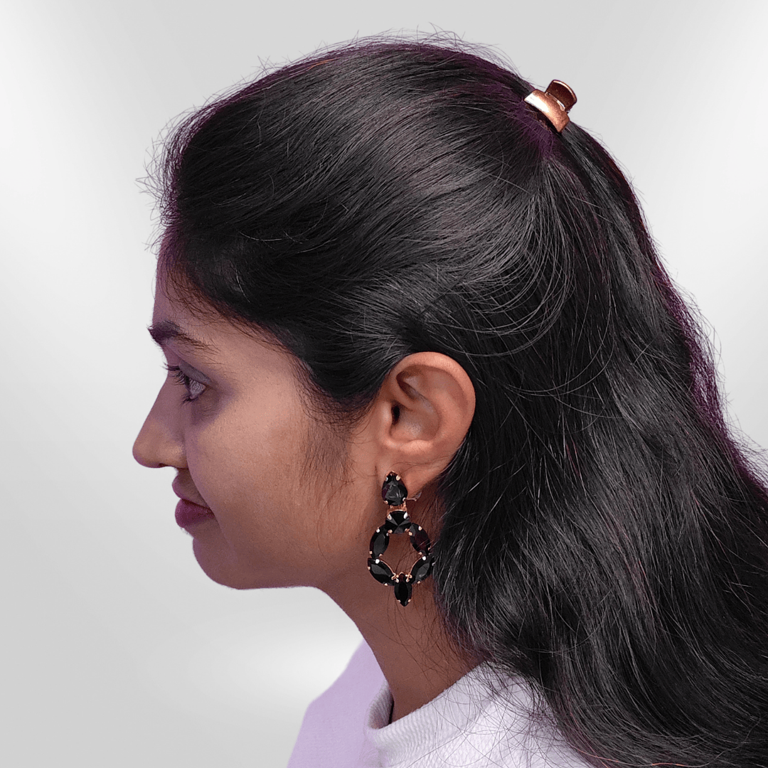 BLACK JHUMKA HOOP