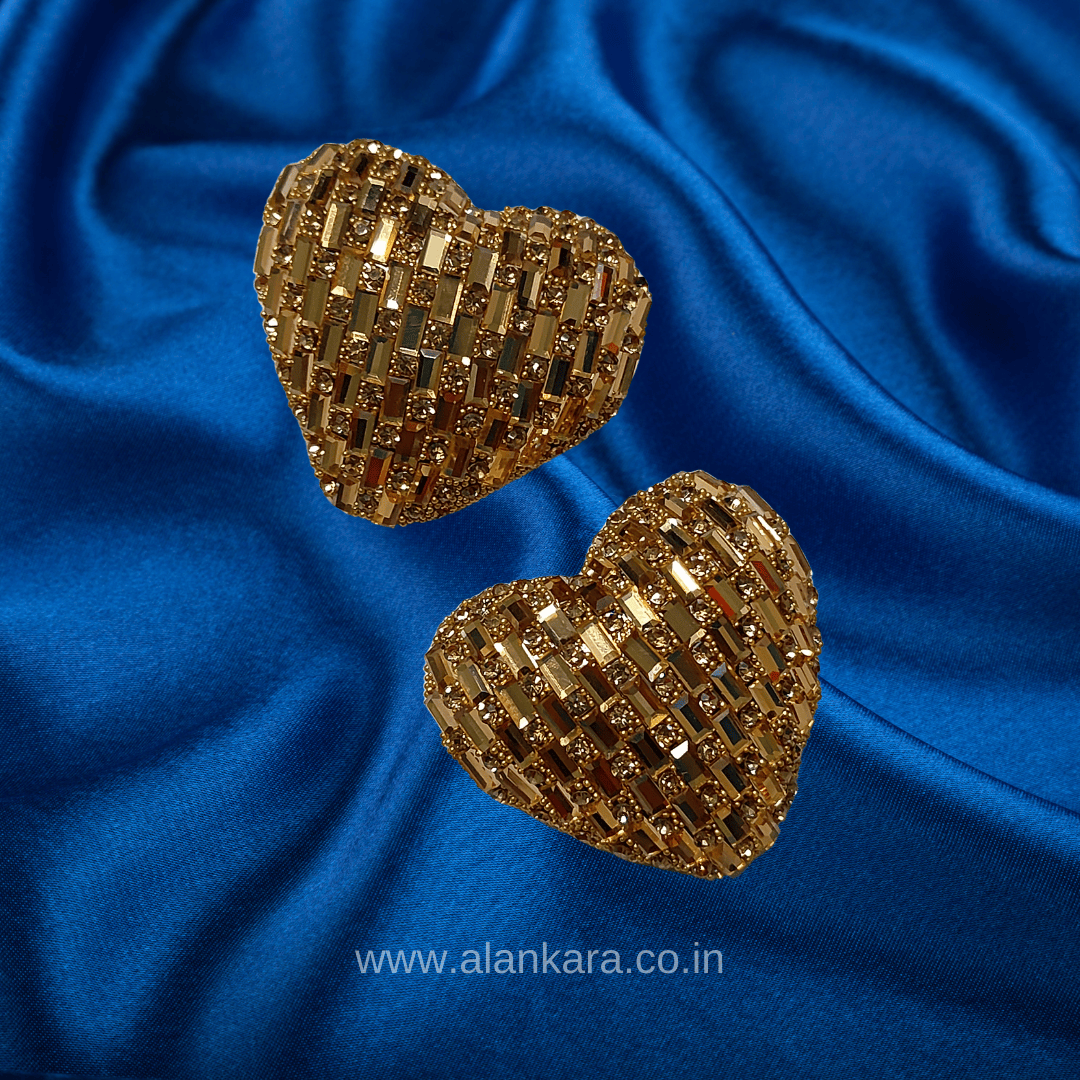 GOLDEN HEART SPARKLE STUD