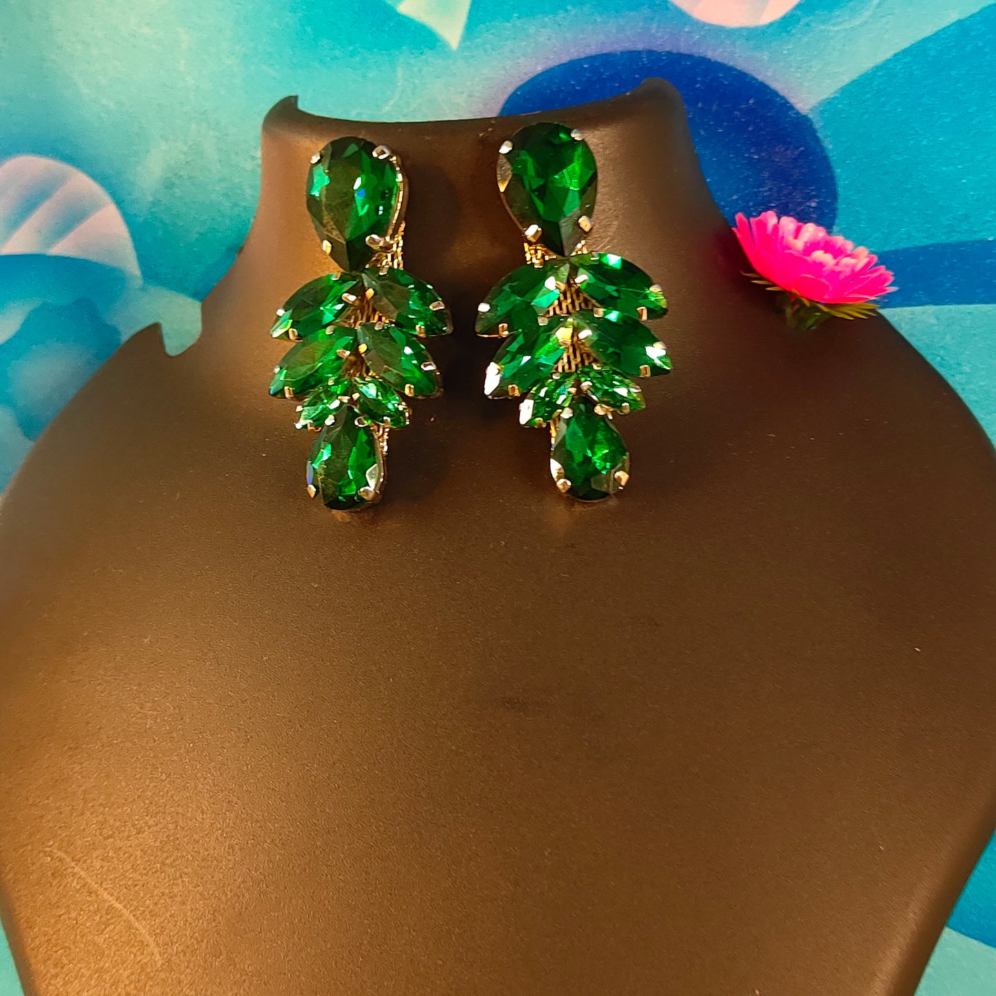 GREEN JHUMKA DANGLER