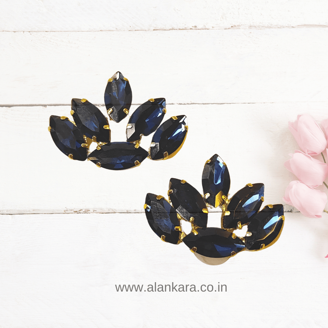 MIDNIGHT BLUE LOTUS STUD