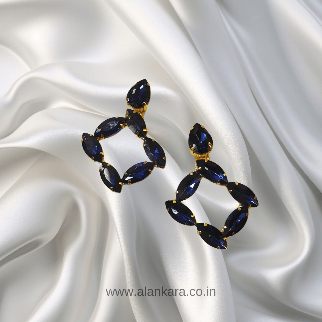 MIDNIGHT BLUE SQUARE HOOPS