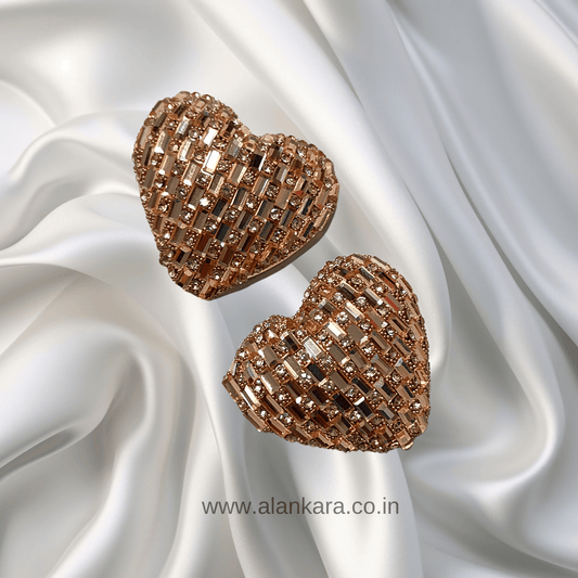 ROSEGOLD HEART SPARKLE STUD