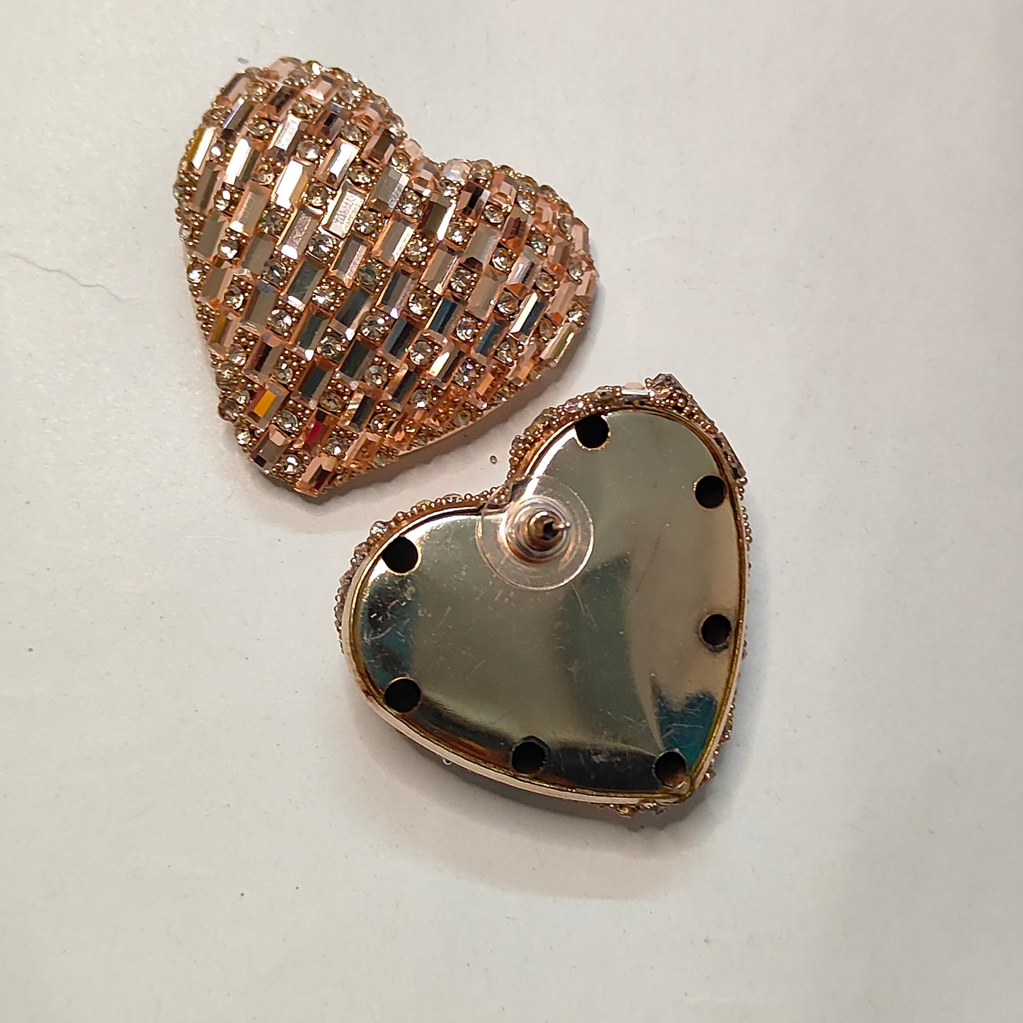 ROSEGOLD HEART SPARKLE STUD