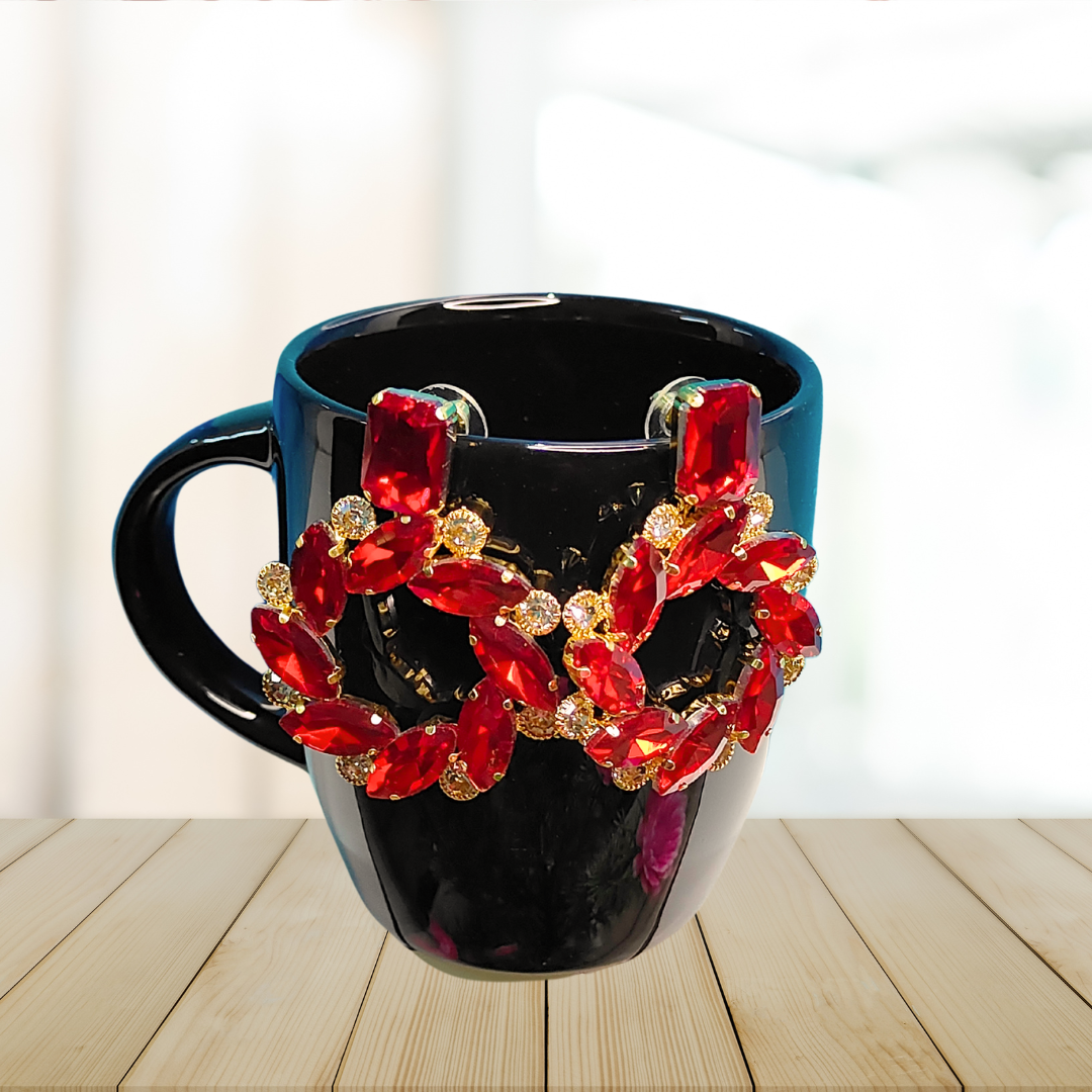 RED FLOWER STONE HOOP