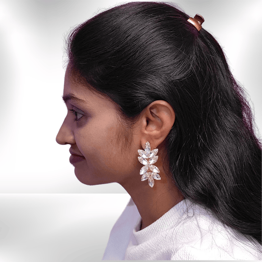 WHITE FLOWER JHUMKA DANGLER