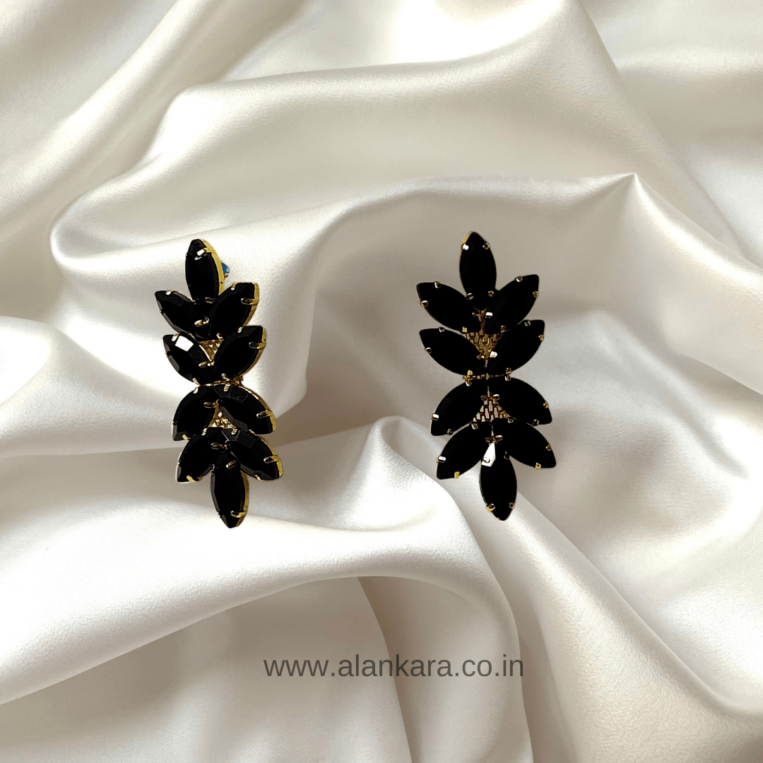 BLACK FLOWER JHUMKA DANGLER